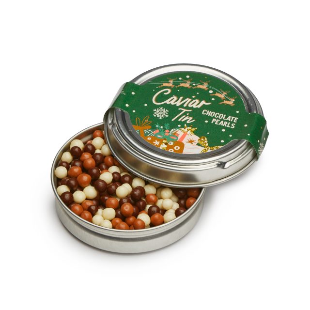 Winter Collection – Caviar Tin – Chocolate Pearls