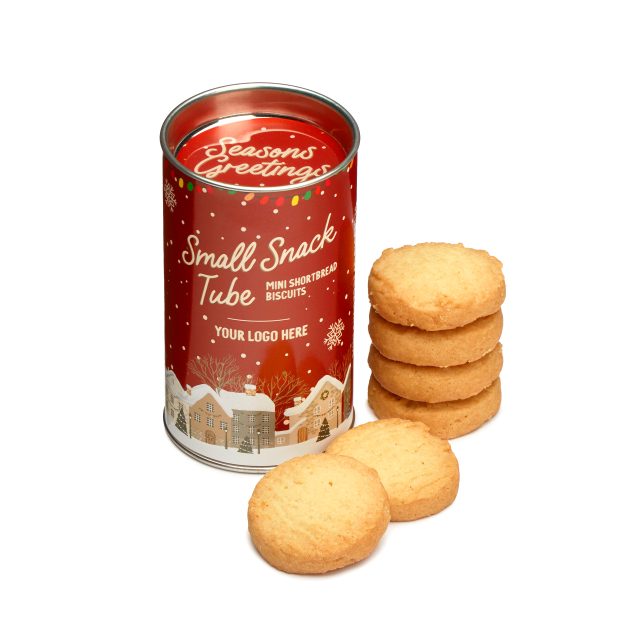 Winter Collection – Small Snack Tube – Mini Shortbread Biscuits